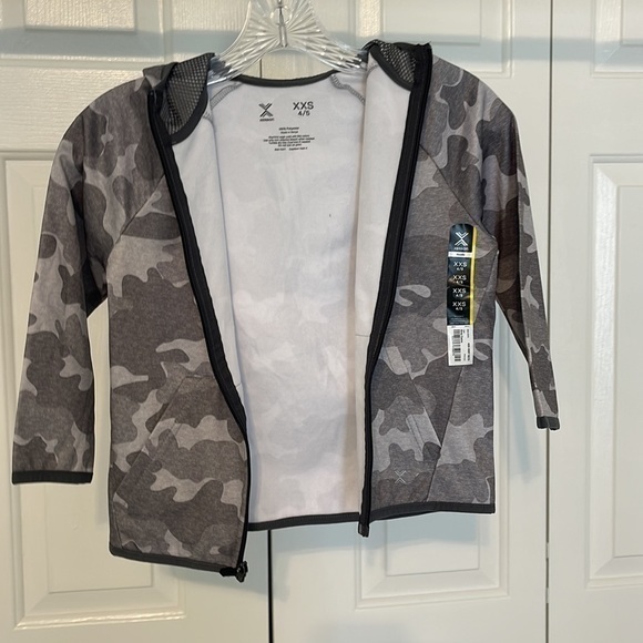 Version Kids Grey Camp Hoodie six 4/5 XXS with pockets - Picture 6 of 7